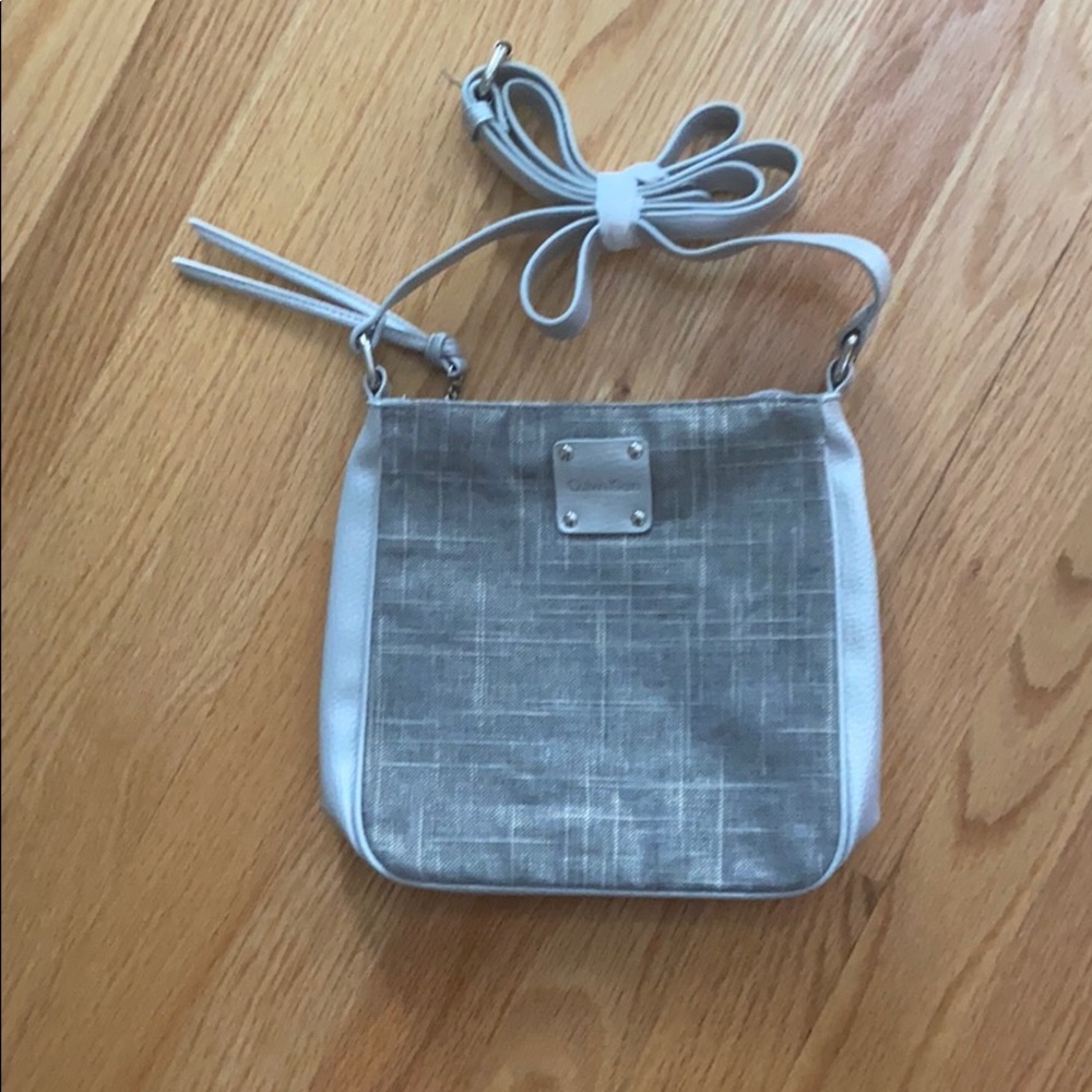 Calvin Klein gray and silver bag